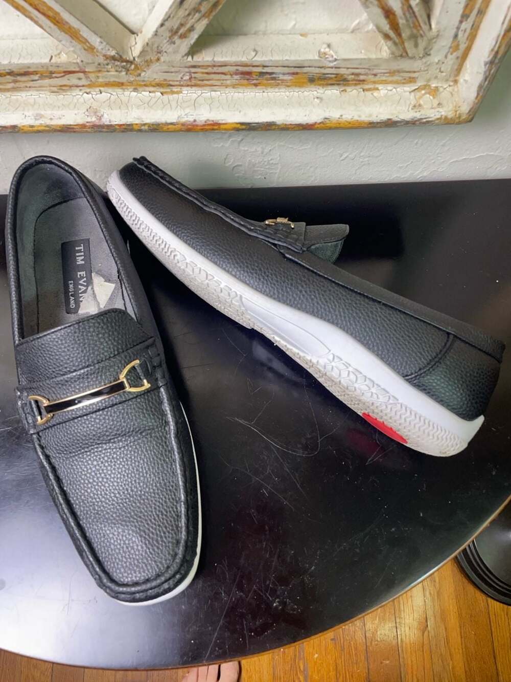Tim Evans England Black Pebble Bit Loafers Sport Sole Mens Size 11 - Picture 13 of 14